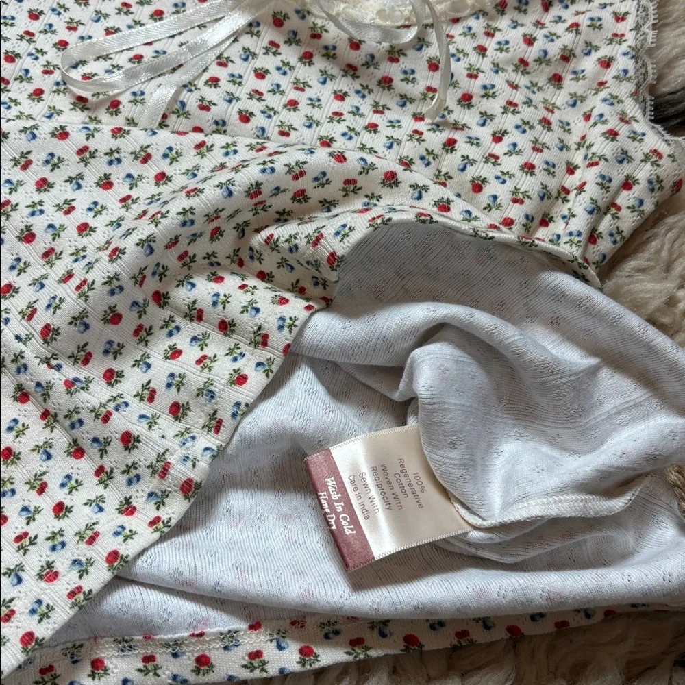 Christy Dawn Cream Tank Top with Small Floral Print - Picture 10 of 15
